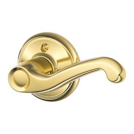 Schlage Schlage Flair Bright Brass Dummy Lever Right Handed F170VFLA605RH